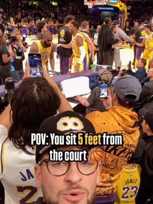 POV: You sit 5 FEET AWAY from the court at the Lakers game 🏀 … and I didn’t need to break the bank thanks to @TickPick! #TickPickPartner