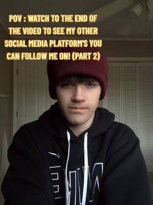 #pov : Watch TO The End of the Video TO See My Other Social Media Platforms, You Can Follow Me On! (Part 2) (✌️😎) #fyp #foryou #foryoupage #fypシ #socialmedia #socialmediaplatforms #twitch #twitchstreamer #bogo #bogolive #follow #followme #followmeon #part2 #alt #alttiktok #alternative #alternativetiktok #tryingmybest #greenscreen 