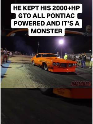 The fact it’s still a Pontiac engine makes it even better #dragracing #dragrace #gto #pontiac #twinturbo #turbo #bigblock #fast #horsepower #fast #speed #pontiacgto 