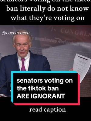 sen. ed markey, the one who is trying to get an extension on the tiktok decision, just said today that as recently as YESTERDAY, senators voting on this thing were not even aware that intelligence officials filed an affadavit stating they have no evidence of any content manipulation by bytedance.  i'm telling you, the people making decisions about this have NO IDEA what they are even talking about. it's gross negligence at this point. it went to scotus without due process or even an attempt at such a process.  oh and by the way, republicans are the only ones who are rejecting markey's bill. somehow, in this sick sad world, donald trump may be the only hope we have in keeping tiktok at this point. WE ARE IN THE WRONG TIMELINE  ASDFFENWBAUIGRYEYSFUSEFGDHJWH #tiktok #edmarkey #corybooker #tiktokban #scotus @Senator Ed Markey 