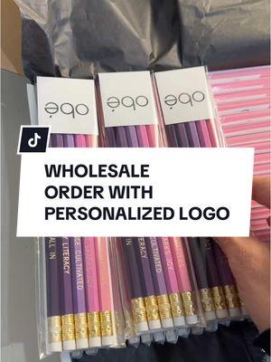 I sell wholesale on Faire and I now provide personalized logos.  Customers have loved this option! #corporategifts #personalizedgifts #StationeryGoals #PersonalizedPencils 