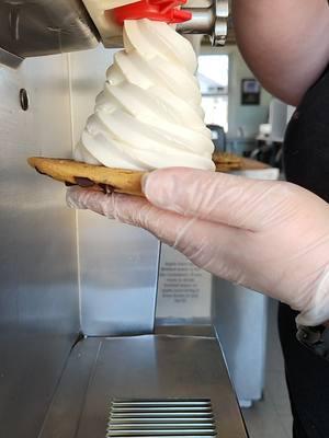 Monster cookie ice cream sandwich  #yum #joesdairybarandgrill #joesdairybar #icecream #softserve #vanilla #cookie #cookiesandwich #icecreamsandwich #cookiesoftiktok 