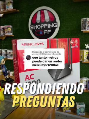 Respuesta a @Jorcarm02@siempre humilde El router Mercusys AC1200 cuenta con una potencia de 5 dBi. Según los fabricantes, un router con 5 dBi puede cubrir un alcance de hasta 30 metros. Sin embargo, es importante tener en cuenta que factores como obstáculos y ondas electromagnéticas pueden afectar el alcance de la señal Wi-Fi.  Si deseas conocer el alcance exacto de tu modelo específico, comenta el modelo de tu router y con gusto te ayudaremos a determinarlo. ⬇️⬇️⬇️⬇️⬇️❤️ Somos @ShoppingOffStore 🏪 . . . . . #routers #Internet  #Garantia #ethernet #Modem #FibraOptica #AtencionAlCliente #Video #sanjuandelosmorros #TiendaOnline #Shopping #shoppingoff #Electronica #wifiLento #wifiseguro 