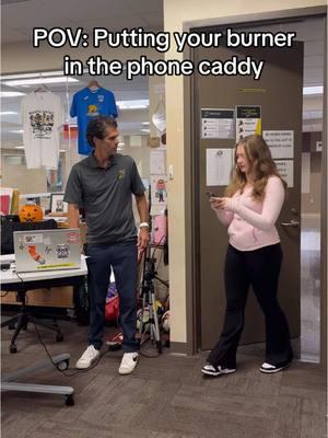 No phones in class. Put them in the caddy. #fyp #teachersoftiktok 