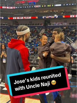 Jose’s kids reunited with Uncle Naji 🥹 #NBA #pelicans #basketball #nop #gta #family 