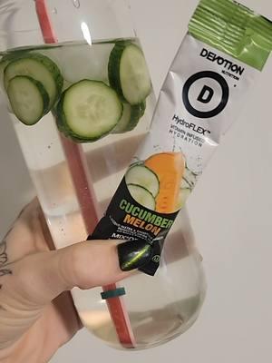 This flavor is GOOD. #cucumbermelon #hydroflex #hydration #vitamins #fiber #water #watertok #delicious #lowcalorie #devotionnutriton #Refresher #newfavorite #light #crisp #subtle #happy #support #untilitsdone #perfect  #itskatrinachristine #zerosugar #lowcarb @Devotion Nutrition Protein 