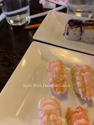 We love sushi lunch dates with daddy! #daddy #sushi #mama #dadsoftiktok #MomsofTikTok #lunchdate #sushidate 