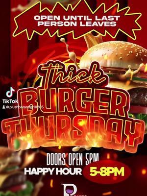 EACH & EVERY THURSDAY 💛💪COME TRY ONE OF OUR SIGNATURE BURGERS WITH DRINK SPECIALS FOR HAPPY HOUR‼️❤️🎉🔥‼️’PLUSH BAR & GRILL 4000 BESSEMER SUPER HIGHWAY 35020 OR CALL IN 205-434-2305 OR DOORDASH ‼️NEW ATMOSPHERE‼️ NEW WAITRESSES‼️NEW  BARTENDERS‼️NEW CLUB‼️‼️‼️NEW MENU‼️‼️‼️ AND THE REBIRTH OF THE OFFICIAL AFTERHOURS‼️🚀💪 COME CELEBRATE W/FOOD & DRINK SPECIALS & CHECK OUT THE NEW ATMOSPHERE‼️#PLUSH #PlushBarAndGrill #NewNightClub #Bessemer # Alabama #WhereYouWannaBe #goodfood  #Taco #Tuesday #Share #Post #Food #NightLife #Lounge #Bar #Grill #BirminghamNightLive #NewHotSpot #dayparty  #foryou  #THEOFFICIALAFTERHOURS  #ICON4EVA #Brunch #instagram  #GOODTIMES #GOODPEOPLE #tiktok  #doordash 