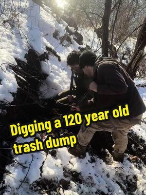 Digging in a 120 year old trash dump and finding what people threw away  #history #explore #fyp #viral #foryou #fypシ #metaldetecting #oldbottles 