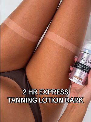 The results of our NEW 2 HR Express Tanning Lotion in Dark 🙌🏼✨. #lovingtan #selftan #expresstan #tanninglotion #newproduct 