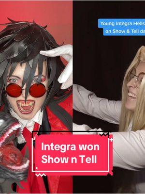 #duet with @Diana Lucifera #sirintegrafairbrookwingateshellsing Integra won show n tell for sure. 🤣 #Hellsing #HellsingUltimate #Alucard #AlucardHellsing 