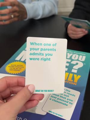 Playing What Do You Meme Family! They did a whole refresh on this game and it's hilarious! You can get it at Target, Walmart, or Amazon. Link in BIO @Relatable #WhatDoYouMemeFamily