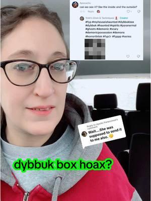 Replying to @Apollo Paranormal let’s talk hashtags  #hoax #dybbuk #dybbukbox #dybbukboxcurse #haunted #ghost #weirdspookyhippie #melancolei 