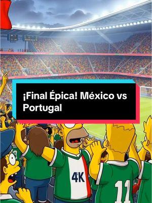 ¡Final Épica! México vs Portugal! #mexico #portugal #fyp #viralvideo #lossimpson #copadelmundo 