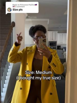 Replying to @Princesse Paùlina🇭🇹🇺🇸 I’m 153 pounds and I’m 5’6 so I got my true size. I could’ve down size but I don’t want to take the chance. #wintercoat #jacket #yellowcoat #longjacket #winterattire #yellowjackets #coat #coatseason #bossbabe 