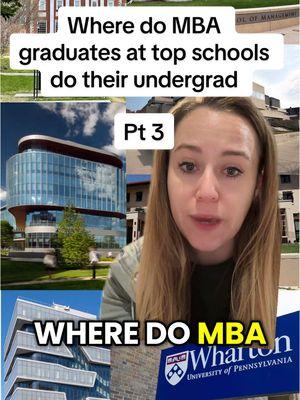 Where you do your undergraduate is an important part of the MBA application but by no means the only factor #mba #bschool #businessschool #mbadegree #harvard #wharton #stanfordgsb 