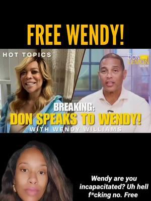 Free Wendy Williams! Because let's be honest, the reason why she is being held in this horrific guardianship is because of racism and greed. The relevant issue here isn't Wendy's medical condition, the only relevant matter here should be that she has a family that she would rather be with and they are more than capable of taking care of her.  #reeciecolbertshow