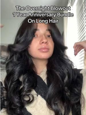 Miranda's Overnight Blowout is absolutely gorgeous! @MIRANDA is using the 1 Year anniversary bundle on her long hair! #theovernightblowout #overnightblowout #hairblowout #blowouts #blowoutstyles #overnightcurls #heatlesscurls #blowouthair #blowout #blowouttutorial 