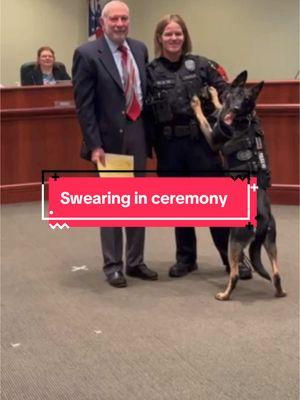 K9 Creed attends K9 Armour’s official swearing in ceremony. #swearingin #official #k9 #k9armour #k9creedarmour #k9unit #policek9 #linkinbio 