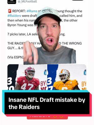 This checks out. The Tennessee Byron Young was ranked higher pre-draft and is now a rising star. Did the Raiders mess this up?! #byronyoung #nfl #nfldraft #lasvegasraiders #losangelesrams #seanmcvay #ramsfootball #raidersfootball #tennesseefootball #alabamafootball 