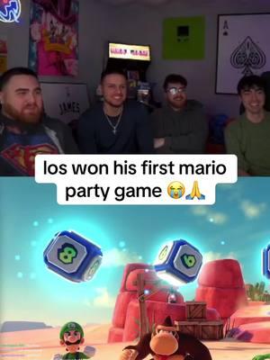 los won his first mario party game 😭🙏 #lospollostv #marioparty #streamer #trending #fyp 