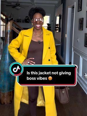 When you look good you feel good. Yall look at this jacket it’s 🔥🔥🔥 I got my true size which is a medium. I wear a 153 pounds and I’m 5’6. #feelinggood #jacket #wintercoat #yellowcoat #winterattire #confidenceboost #selfconfidence #creatorsearchinsights 