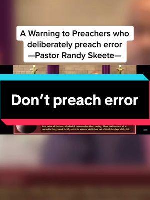 Don’t deliberately preach error . . . ⬇️ Support! ⬇️ . 📫📫: PO Box 861, Queen City, Tx 75572 📫📫 . 🔥🔥🔥 ⬇️check out my books and support us at the link below⬇️ 🔥🔥🔥  . https://www.theadventtruth.com/ .  ➡️ Leave a gift on my videos. . ➡️ Hit the subscribe button in my profile! . ➡️ Subscribe on YouTube! youtube.com/@TheAdventTruth . **tag, share, & follow!**  . . .. .. #Jesus #christiantiktok #christian #biblestudy #bibleprophecy #bible #Sabbath #tencommandments #fearGod #obeyGod #ifyeloveme #10commandments #sda #sdatok #seventhdayadventist #theadventtruth