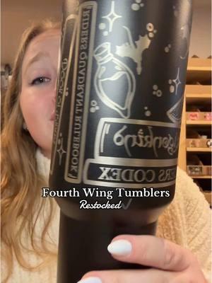 Fourth Wing Tumbler - RESTOCKED✔️ Today is the LAST day to place orders on my TikTok shop before the B A N since I want to make sure I have enough time to get them all out and to the post by Saturday 🫶🏻📦  After the B A N takes effect you won’t be able to view your order page so save / screenshot your tracking number before Sunday so you can follow along with your package 💌✨  #violetsorrengail #fourthwing #BookTok #bookish #ironflame #onyxstorm #rebeccayarros #books #fantasybooks #basgiath #violetandxaden #bookish #bookmerch #bookishshop 