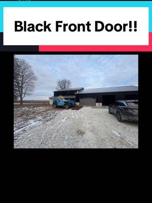 This black door completes our home!!! #blackbarndominium #selfbuilding 