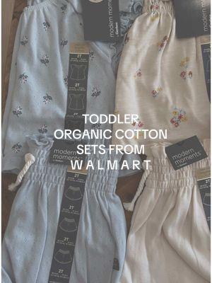 The most Beautiful Organic Cotton 2 piece sets for my toddler for this spring! 🌸🤍 #organic #cotton #nontoxic #nontoxicmom #shopping #toddler #walmartfinds #girlmom #walmart #clothes #spring @Walmart @Gerber 