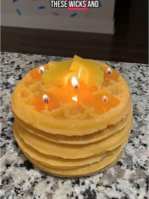 the butter kinda looks like Swiss cheese by the end😂 #candle #candletok #candlemaking #candlebusiness #SmallBusiness #waffle #waffles 