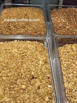 what’s your favorite granola?? 😋🍯☕️🍿 #granolagirl #granolatok #granola #cinnamon #cgf #certifiedglutenfree #açaí #smoothiebowl #roastedcoffee 