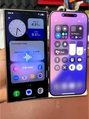 Galaxy S24 Ultra One UI 7 vs iPhone 16 Pro Max Music Hum #s24ultra #galaxys24ultra #fy #fyp #iphone16promax #16promax 