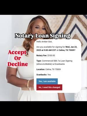 Accept or decline? Details ⬇️ @notarytraininghub Type: SBA Loan Fee: $100 Location: Pretend this 25 minutes from you Are you taking this one, or not? Why or why not? Comment "NOTARY TRAINING HUB " and I'll enroll you in my FREE Notary business plan class  #notarybusiness #notary #notarypublic #LoanSigningAgent #NotaryTrainingHub 