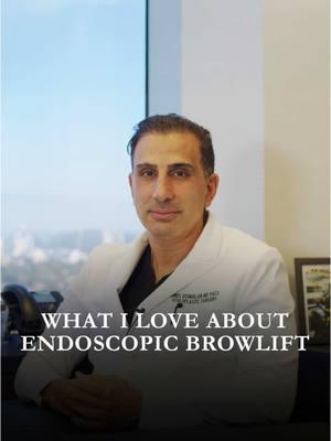 The endoscopic browlift is one of my favorite procedures for so many reasons: + Minimally Invasive: Tiny incisions hidden in the hairline mean less scarring and faster recovery. + Natural Results: It gently lifts the brows, opening up the eyes and creating a refreshed, youthful look without looking overdone. # Precision: The endoscopic technique allows for incredible accuracy, addressing each patient's unique anatomy and goals. + Versatility: Perfect for addressing sagging brows, forehead lines, and asymmetry—all in one procedure. This advanced technique combines artistry and innovation to achieve results that look as good as they feel. • What questions do you have about the endoscopic browlift? Let's talk in the comments! #EndoscopicBrowlift #FacialRejuvenation #CosmeticSurgery #NaturalResults #YouthfulLook #BeautyInnovations" 