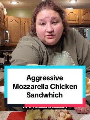 Extended cut full screen version on my YT— Applesauceandadhd #AggressiveTutorials #AggressiveTutorialLady #AggressiveCookingShow #AggressiveCookingTutorials #Aggrecipes  #mozzarellachickensandwich #chickensandwhich #openfacedsandwhich 