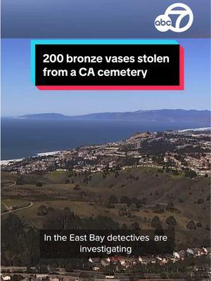 The Contra Costa County Sheriff's Office says roughly 200 bronze vases attached to gravesites went missing at the Oakmont Memorial Park cemetery. Detectives with the Contra Costa County Sheriff's Office are investigating the theft. #cemetery #cococounty #theft  #abc7news 