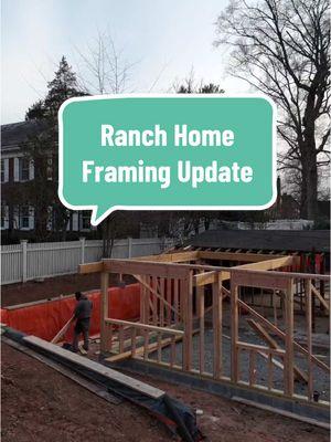 It’s day 1 of framing! Always fun to see walls starting to go up. This home is getting a front and back addition along with a full interior renovation. Follow along to watch this project from start to finish!  #framing #build #Home #reno #addition #lumber #progress #framingconstruccion #sitevisit #jobsite #update #staytuned #drone #dronevideo #foryou #foryoupage #fyp #gc #projectmanagement 