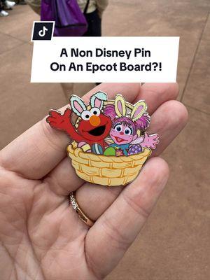 I’ve never found a non Disney pin on the boards but I was excited 😂 #disneypins #disney #pins #pintrader #pintrading #disneypincollector #pincollection #disneypinscheck #epcot #sesamestreet 