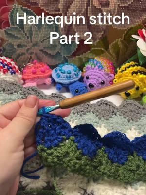 Harlequin stitch part two ##crochet##crochettutorial##crochetstitch