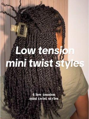 Some mini twist styles on rotation this week—longer mini twists are so much easier to style, I might add these @qvr hair extensions to my mini twists from now on #minitwistwithextension #minitwists #minitwist #protectivestyles #minitwisthairstyles #minitwistsontype4hair #minitwiststyles 