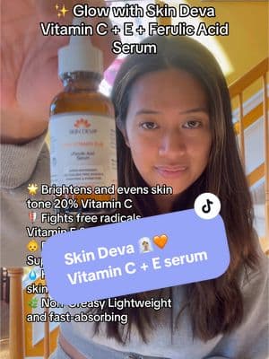 ✨ Transform your skincare routine with Skin Deva Vitamin C + E + Ferulic Acid Serum! This powerful serum is packed with 20% Vitamin C to brighten and even your skin tone, while Vitamin E and Ferulic Acid work together to fight free radicals and reduce signs of aging. Its hydrating, lightweight formula absorbs quickly without leaving any greasy residue, making it perfect for daily use. Say goodbye to fine lines and dull skin, and hello to a radiant, youthful glow! 🌟💧 Perfect for anyone looking to elevate their skincare game and achieve long-lasting results. #vitamincserum #skincareroutine #antiaging #brighteningserum #hydratingskincare #glowingskin #ferulicacid #skincarelover #youthfulglow #skincareessentials #dailyskincare #TikTokShop #tiktokshopfinds #Splice 