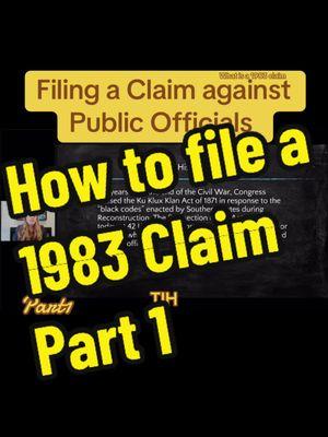 Our rights. Learn the History of Filing a 1983 Claim against Public officials when you’ve been violated. You must learn, know and #understandyourrights . #theinfohub #theinfomationhub #knowyourlaw #courtfiling #courtpapers #suethepolice #filingaclaim  #fileaclaim #thecourts #courtroom #knowyourrights #knowyourlaws #knowyourcodes #fyp #1983tortclaim  . public court record website File a claim How to file a claim 1983 claim  1983 tort File claim against public official 