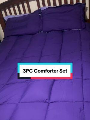 The 3 piece reversible comforter set you need, super soft and comfortable!15 different colors, multiple bed sizes & free shipping. #bedset #comforterset #purplebedroom #purple #highome #tiktokshopfinds #foryou 