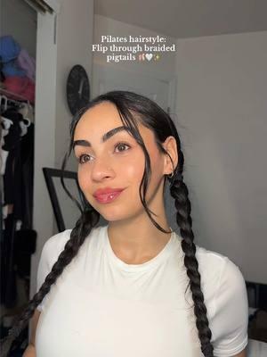 Pilates hairstyles are tricky because they need to be flat in the back in order to comfortably lie down on the reformer!! Pigtails are the best go to🎀🤍✨ #pilateshairstyle #pigtails #greasyhair #hairtutorial #Lifestyle #fyp 