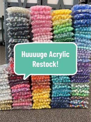 Huuuuuge Acrylic Bead Restock of over 120 different styles/colors! It’s a great time to stock up and use the Bulk Discount Codes. Happy Shopping!!! $50+ FREE Shipping, No Code Needed $100+ FREE Shipping plus 10% off with code 10%OFF $200+ FREE Shipping plus 15% off with code 15%OFF Plus all orders of $1 or more receive REWARDS redeemable for $$$ off coupons! #siliconebeadsupply #SmallBusiness #smallbusinesscheck #beading #beads #beadingtiktok #craftsupplies #craftsupplycheck #bubblegumbeads #acrylicbeads #abcbeadsupply #crafty #shopsmall 