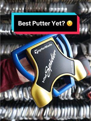 an old putter but still one of the coolest putters yet 😯 have you ever used a taylormade spider mallet putter before? & if so, how do you like it? ⛳️ #golfr #golfclubs #putter #golftok #taylormade 