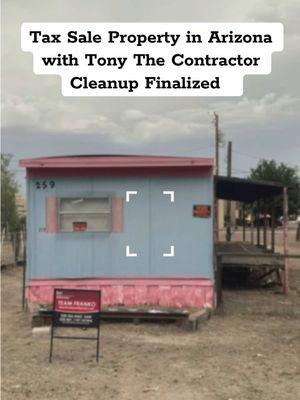 Tax Sale Property in Arizona with Tony The Contractor  Cleanup Finalized and Property going on the market. #TTSM #thetaxsalemaster #taxsaleinvesting #arizonaproperty #arizonainvestmentproperty #realestate #taxsales #contractorsoftiktok    Come see us at this evening at the Holiday Inn in West Covina 1/16/25 at 6pm - 930pm for a Tax Sales Intro with The Tax Sales Master - Greater LA REIA Event Location:  Holiday Inn 3223 E Garvey Ave N West Covina, CA 91791 United States Cost: Free Attendance Register:  https://glareia.com/event/january-2025-gla-mtg/ Introduction into the Tax Sale Business for Free - with The Tax Sales Master  Please register at TAXSALESCLASS.COM Saturdays at 1:00 PM PT on ZOOM