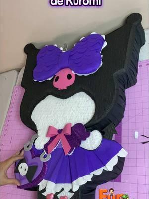 Decorando piñata de kuromi en técnica Relieve #howtomakeapinata #piñatamaker #diypiñata #piñatatips #custompinata #pinatadiy 