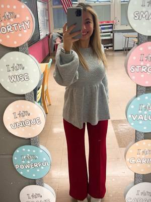 thursdayyyy❤️ #fyp #foryoupage #fashion #style #fit #picture #sweater #whiteboots #fashiontiktok #redpants #dresspants #OOTD #outfit #outfitinspo #outfitideas #outfits #OutfitChange #outfitoftheday #outfitinspiration #outfitcheck #teacher #teacherootd #teacheroutfit #middleschool #middleschoolteacher #dresstoimpress 